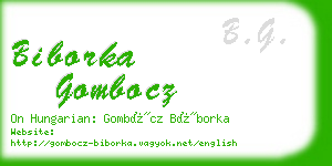 biborka gombocz business card
